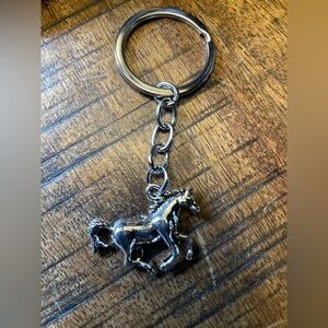 Silver Horse Keychain